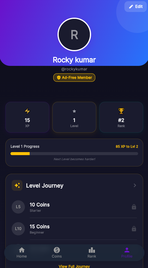 Profile Analytics View